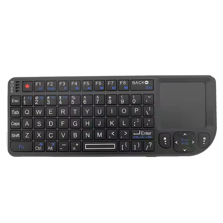 Teclado Inalámbrico 2.4G Con Palanca De Toque Y Luz De Escenario De 7 Colores Ratón Y Flashlight Portátil Compatible Con PC Y Smart TV Box - 1