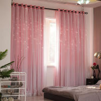 Cortinas De Ventana Doble Capa Para Niñas Y Niños Con Estilo Nórdico Estrella Negra Acolchadas Para Dormitorio Decoración De Puerta - details 10