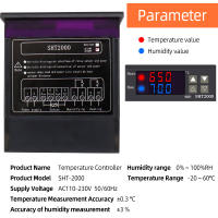 Controlador De Temperatura Y Humedad SHT2000 Termómetro Y Humidímetro Para Fermentación En Casa Termostato Y Humidistat Digital Para Incubador Interno - details 3