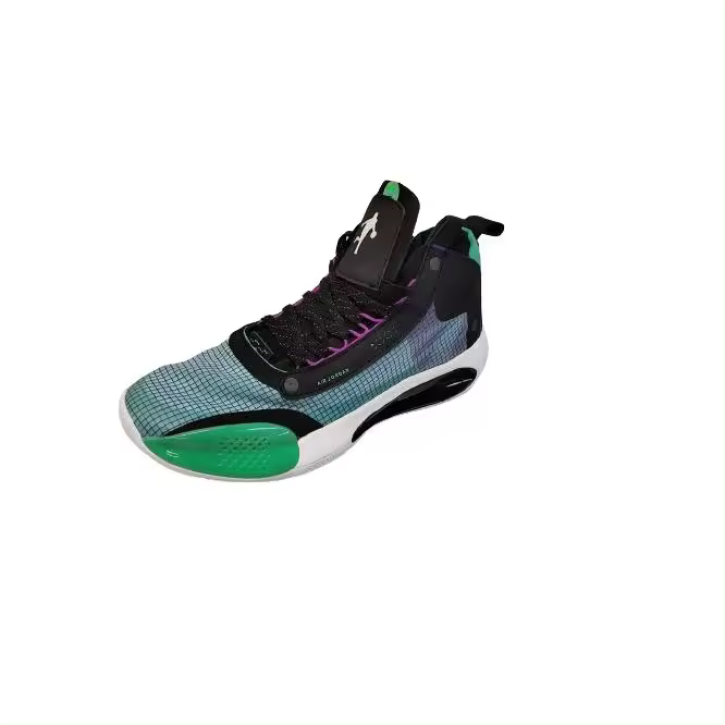 modelo basket 4 verde blanco deportiva hombre baloncesto muy comoda y confortable  flexible y moda - 1