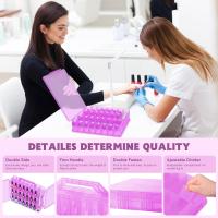 Organizador Portátil De Esmaltes De Uñas Con Doble Lado Y 6 Divisores Ajustables Almacenamiento Para 48 Botellas Transparente - details 12