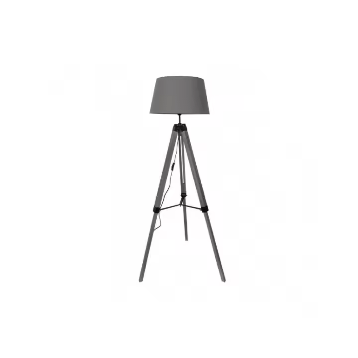 Fabrilamp - Pie Salon Julen 1xe27 Madera Gris/negro Regx45x45 Cm - 1