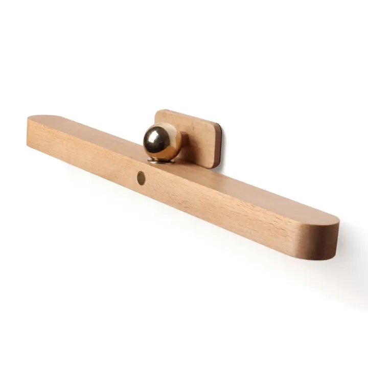 Luz de pared de Madera LED regulable con interruptor Automático y Batería lámpara de pared Luz de noche 360 lámpara de pared giratoria para dormitorio Cocina - 1