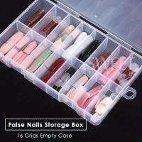 Caja De Almacenamiento Para Uñas Postizas De Acrílico Transparente Caja Vacía De Alta Calidad Organizador De Manicura Para Uñas Postizas De Presión Artificial - details 1