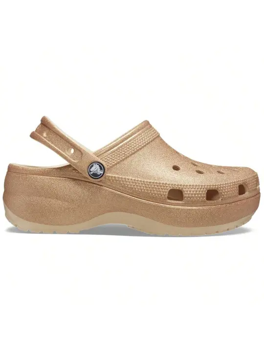 Classic Platform Glitter Clog W de Crocs, comodidad y estilo en cada paso. Diseño ergonómico, ideal para el día a día y actividades al aire libre. - 1