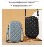 Bolso Cruzado De Hombro Único Moda Para Mujer Mini Versátil Con Posición Para Tarjetas Y Llaves Estilo Clásico PU Con Costura Decorativa - details 2