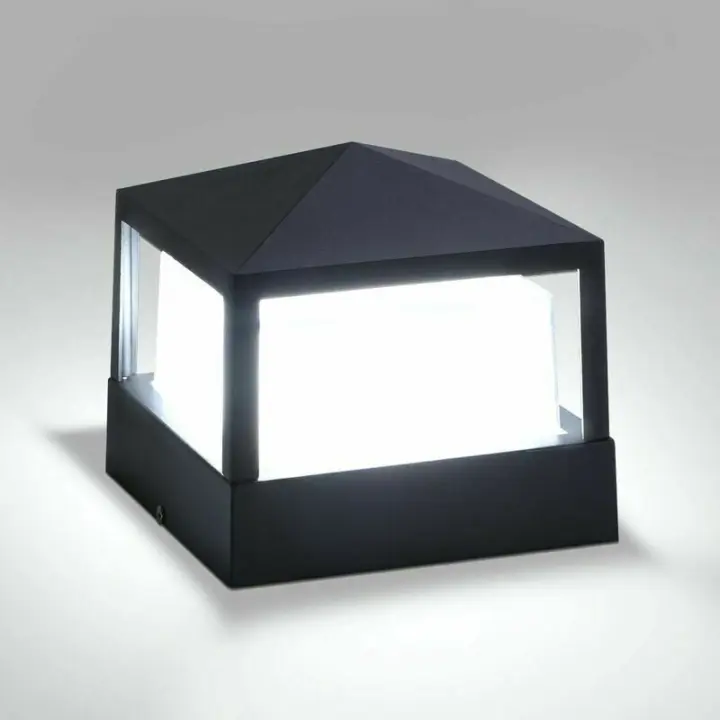 Lámpara De Poste Lámpara De Pilar De Puerta Lámpara De Exterior Luz De Columna Lámpara De Villa IP65 Impermeable Aluminio Jardín Paisaje Césped Puerta Valla Luz De Entrada, Blanco Frío [Clase de eficiencia energética A++] - 1