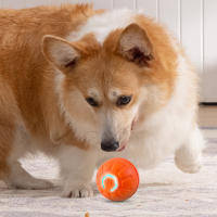 Pelota de juguete giratoria para perro, juguete interactivo para masticar con movimiento automático, inteligente, USB, para cachorro - details 4