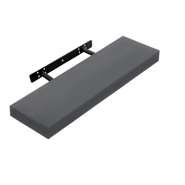 NQT Estantería para Pared - Estante Pared Baldas Pared con Fijación Invisible - Balda Flotante de Madera Decorativa 23,5 60 80 100 120 x 23,5 x 4cm (Blanco Gris Haya Roble Negro) - 1