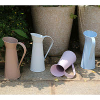 Vaso De Flores Vintage Chic Beige 20cm Jarrón De Metal En Forma De Taza De Café Decoración Para El Hogar Jarrón De Tinata - details 3