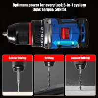 16.8V Rechargeable BrushlessElectric Drill Cordless Screwdriver Power Tools Set Household Maintenance Repair Rechargeable Lithium Battery - details 2