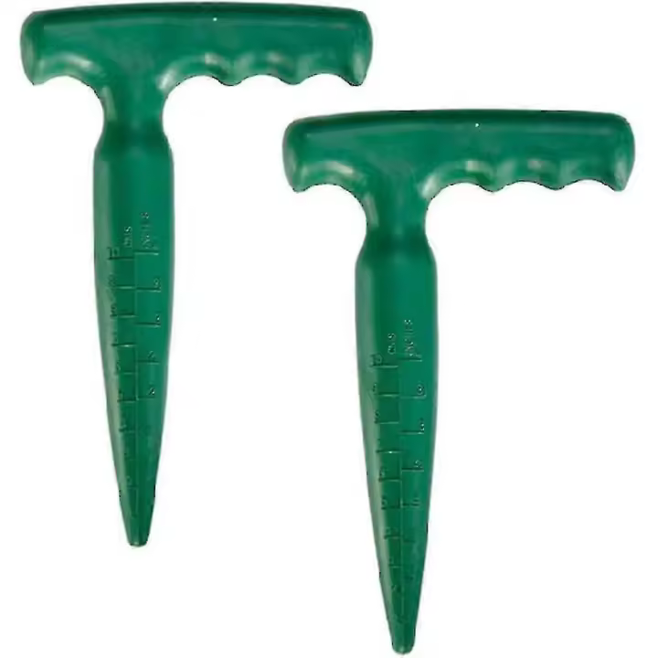 2 piezas de instrumentos manuales de plástico para trasplantar Semillas, embradoras, excavadoras de Tierra, perforadoras - 1