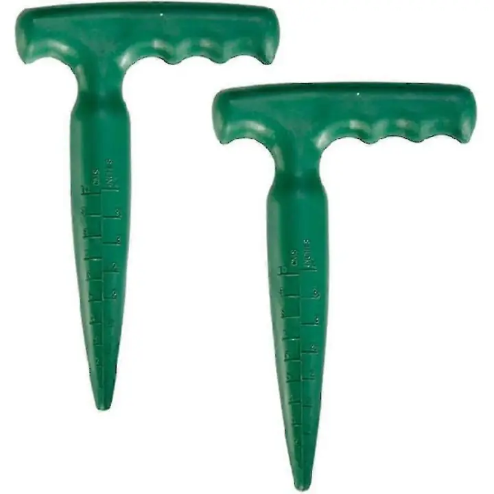 2 piezas de instrumentos manuales de plástico para trasplantar Semillas, embradoras, excavadoras de Tierra, perforadoras - 1