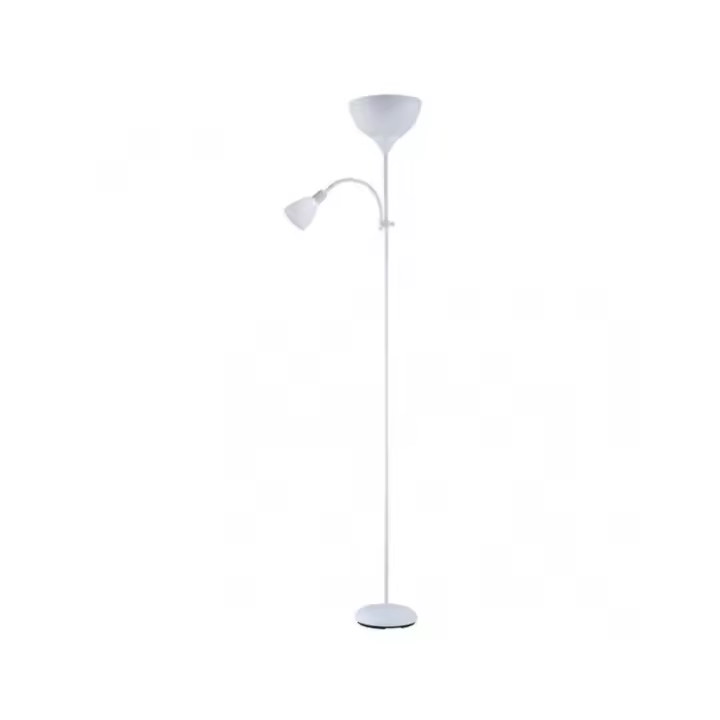Fabrilamp - Pie De Salon Rigel 1xe27+1xe14 C/lector Blanco 180x34x25,5 Cm - 1