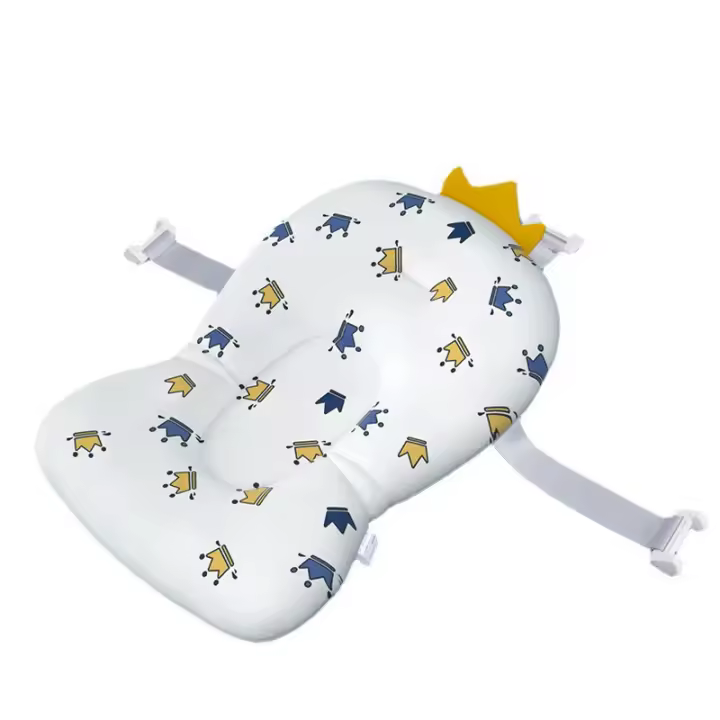 Asiento de baño para bebé, alfombrilla de apoyo plegable para bañera de bebé, almohadilla y silla para bañera de recién nacido, almohada antideslizante para bebé, cojín suave y cómodo para el cuerpo - 1