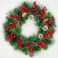 50/5 Pcs Ramas De Bayas Rojas Artificiales 12 Cabezas Decoración De Navidad Falsa Planta Holly Bayas Bouquet DIY Wreath Árbol De Navidad - details 12