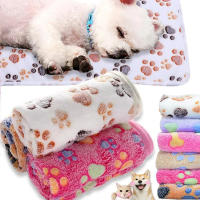 Manta De Mascota Suave Y Gruesa Con Patrón De Dibujos Animados Cómoda Y Cálida Para Perros Y Gatos Tamaño S/M/L Colores Variados - details 2