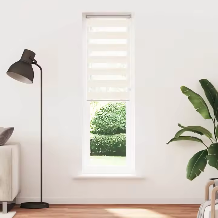 Estor cebra beige mármol tejido ancho 60,9 cm poliéster - 1