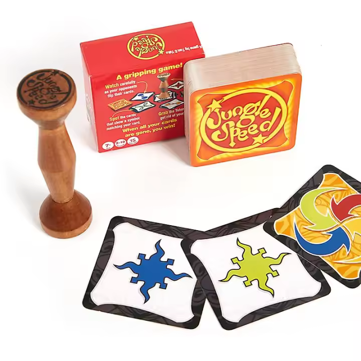 Brown Wood Token Run Fast Pair Forest Speed Party Cards Game Juego DE MESA DE LA Selva - 1