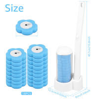 Cepillo De Inodoro Desechable Con Mango Largo Y Cabeza De Esponja Para Limpieza Profunda De Baño Accesorios De Inodoro Kit De Limpieza Ecológico 18/36 Piezas - details 8
