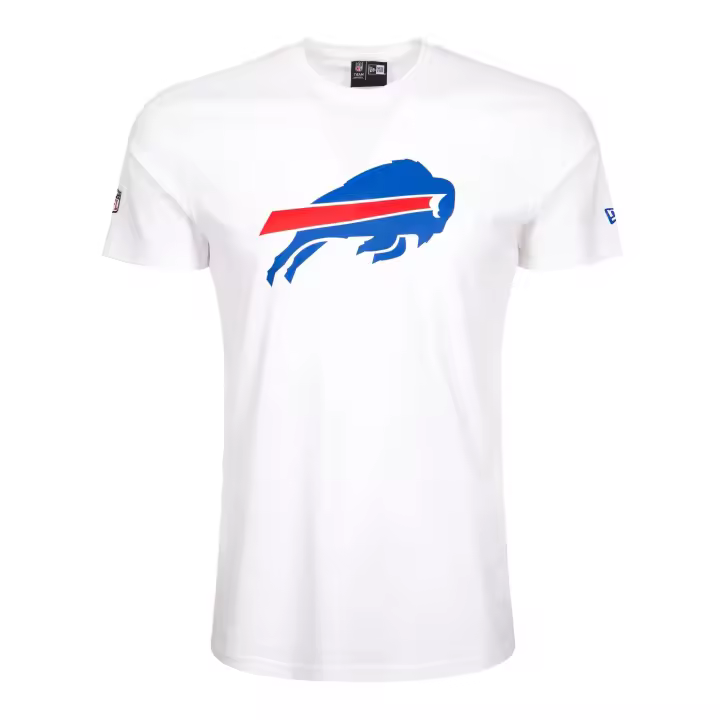NOS NFL REGULAR TEE BUFBIL WHIWHI: Camiseta NFL Regular Buffalo Bills, en blanco, cómoda y perfecta para los fanáticos del equipo que buscan algo sencillo y elegante. ✅ Entrega 24/72h a España (península) - 1
