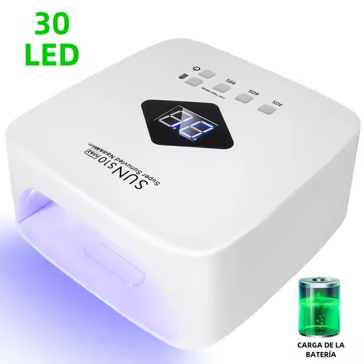Lámpara Profesional De Uñas LED UV Recargable Sin Cable Con Luz Para Gel Y Máquina De Uñas Tiempo De Configuración De 4 Herramienta De Uñas - 1