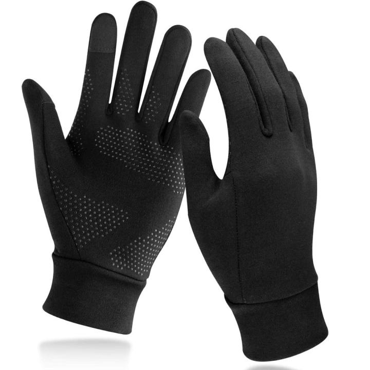 JORDI Guantes con Pantalla Táctil, Guantes Deportivos Unisex Forro de Guante Guantes para Correr al Aire Libre Guantes de Invierno cálidos a Prueba de Viento Antideslizantes Dedos Completos para Correr, Conducir, Ciclismo, Senderismo
