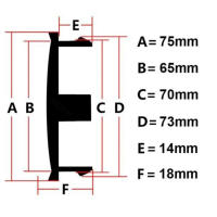 Juego De 4 Cubiertas De Centro De Eje De Rueda Para Coche 75mm ABS Negro Y Plateado Universal Alta Calidad Duradera Accesorios Exteriores De Automóvil - details 0