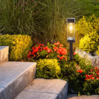 Aktive - Set de 4 balizas solares LED 6 lúmenes, iluminación para jardín, senderos y caminos, luz cálida, carga solar, sensor de luz, IP44, instalación sin cables - details 7