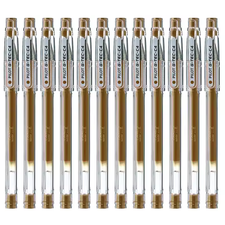 Pilot G-TEC-C4 Tinta Gel con Capuchón Trazo 0,2mm, Marrón (Pack de 12 Uds.) - 1