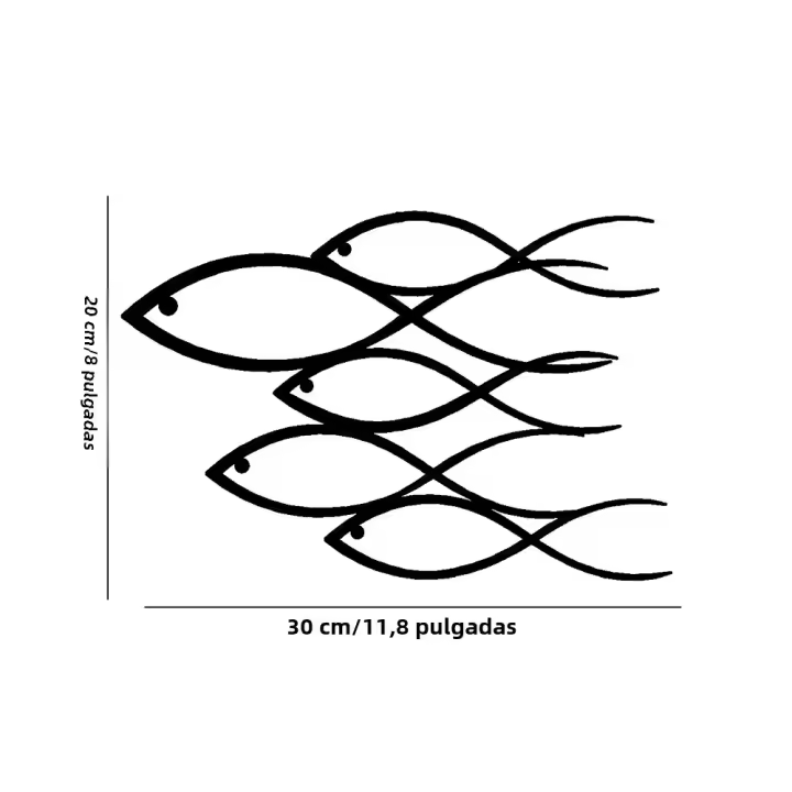 Decoración De Pared En Acero Metálico Tamaño 30x20cm Estilo Clásico Matizado De Negro Tema Marino Con Plantas Para Decoración De Hogar Y Baño - 1