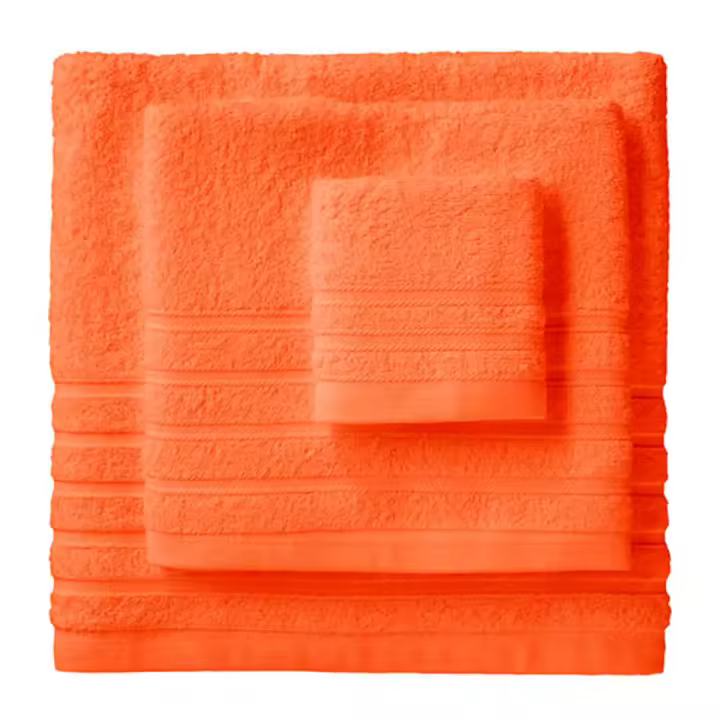Toalla baño DIAMANTE - 100% algodón rizo americano - Color Naranja, de Lanovenanube - 1