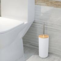 Escobillero Plástico Blanco Ruede Arce Tapa Bambu 9,5x40 cm - details 1