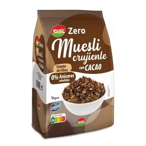 MUESLI CRUJIENTE CHOCOLATE ZERO (300G) - Esgir - 1