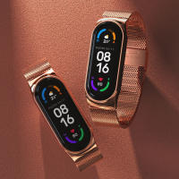 Correa De Pulsera Deportiva Inteligente De Acero Inoxidable Estilo Milanés Lujo Para Xiao Mi Band 6 5 4 3 Compatible Con Miband Correa De Reloj Para Hombre Y Mujer - details 1
