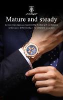 Reloj De Pulsera De Lujo Para Hombre POEDAGAR Acero Inoxidable Resistente Al Agua Con Fecha Y Cronógrafo Luminoso Moda Casual - details 9