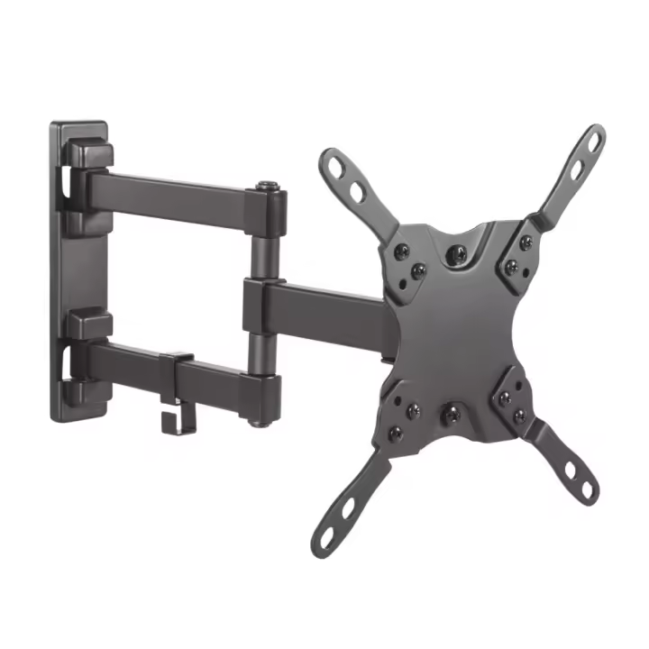 CABLEPELADO Soporte Monitor Pared Giratorio Inclinable, Soporte TV Pared, Soporte con Brazo, Soporte de Pared para TV, Apto para 13 a 42 Pulgadas, Soporte 20 Kg, Compatible con VESA, Incluye Tacos - 1