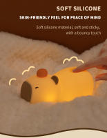 Lámpara De Noche Recargable De Silicona Con Diseño De Capibara Cartoon Luz De Mesa Para Dormitorio Regalo Para Niños Iluminación Nocturna Para Dormir - details 32