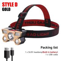 Lámpara De Cabeza KDULIT 5LED Con Luz Fuerte Recargable USB Y Batería Integrada 18650 Para Pesca Y Luz De Camping - details 11