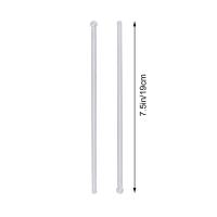 50Pcs Palillos De Mezcla Transparentes Para Cocktail Y Bar Plásticos Con Cabeza Redonda Herramientas De Barra Para Batidos Y Bebidas Congeladas - details 3