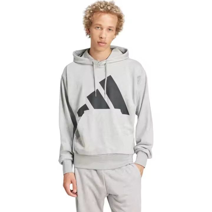 Sudadera Adidas Bl French Terry Hd Gris Je8889 Hoodie Hombre - 1