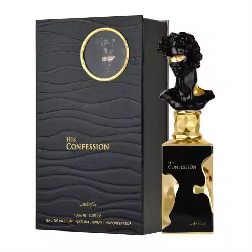 Perfume Árabe Lattafa His Confession 100ml | Fragancia de Lujo para Hombre | Amaderado, Dulce y Especiado | Larga Duración, 100% Original | Perfume Masculino Ideal para Regalo o Uso Nocturno | Mejor Regalo con Elegancia - 1