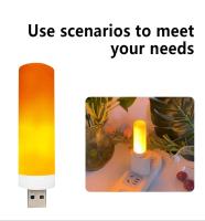 Lámpara De Noche USB LED Con Efecto De Velocidad De Velas Decorativas Luz De Ambiente Inalámbrica Para Decoración De Habitaciones Y Festivales - details 3
