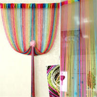 Cortinas De Hilo Coloridas 200x100cm Divisor De Pantalla Para Puerta Pared Ventana Panel Con Borla Modernas Para Sala De Estar - details 9