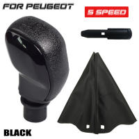 Nueva Manija De Cambio De Marchas Negra Con Cubierta De Cuero PU Para Peugeot 106 206 306 406 107 207 307 407 301 308 2008 Compatible Con Citroen C2 C3 C4 Elysee - details 1