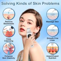 Exfoliante facial ultrasónico, raspador facial 5 en 1, eliminador de puntos Negros, limpador de Poros, raspador facial ultrasónico, limpador de Poros portátil - details 1