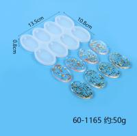 Molde De Silicona Reutilizable Para Joyería 1PC Molde De Mariposa Para Colgantes Aretes Y Llaveros Epoxy Resina Herramientas DIY Formas Redondas Y Ovaladas - details 8