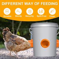 Comedero automático para pollos sin desperdicios (4 piezas), accesorio para comedero de pollos, para caja de cubos - details 4