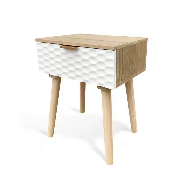 LÚZETE - Mesita de Noche Asger con Cajón - Estilo Nórdico - 1
