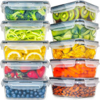 Juego De Contenedores De Alimentos Para Cocina 10 Piezas 840ML Seguros Para Microondas Y Lavavajillas BPA FREE Con 10 Pegatinas Y Marcador - details 3